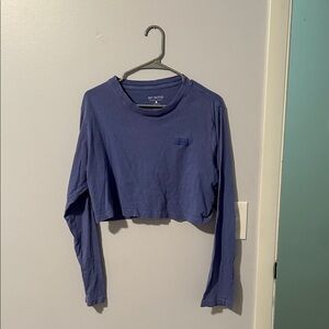 SET Active Women's Indigo Long Sleeve Crop Top